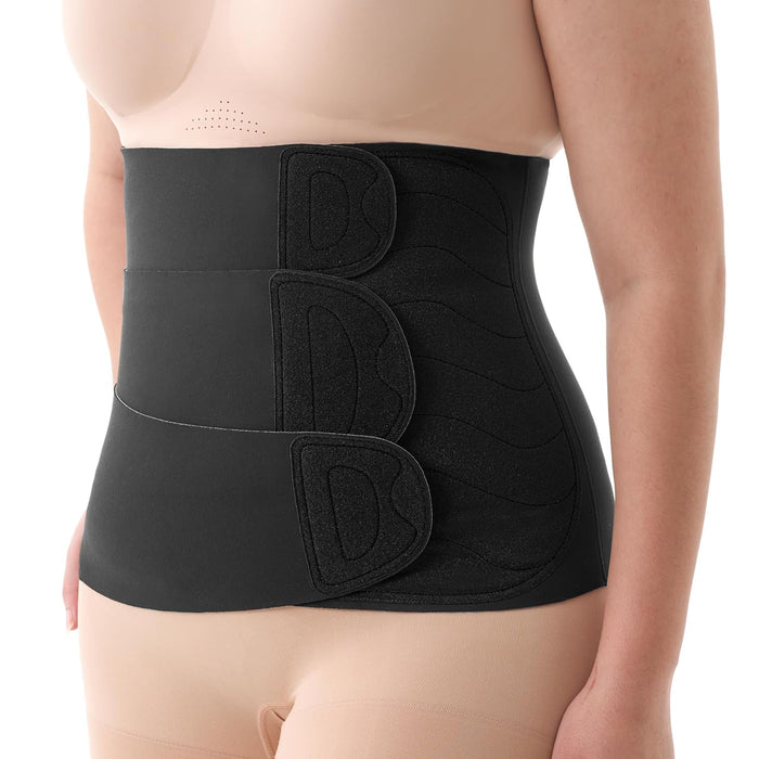 Momcozy Ergowrap Postpartum Belly Wrap, Black, Standard XLarge
