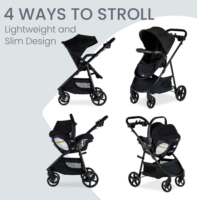 Britax Willow Brook S+ Travel System, 2024, Raven Black