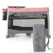 Shop Gladly Family Merritt Travel Crib and Playard, Crystal Pink at GoodBuy Gear