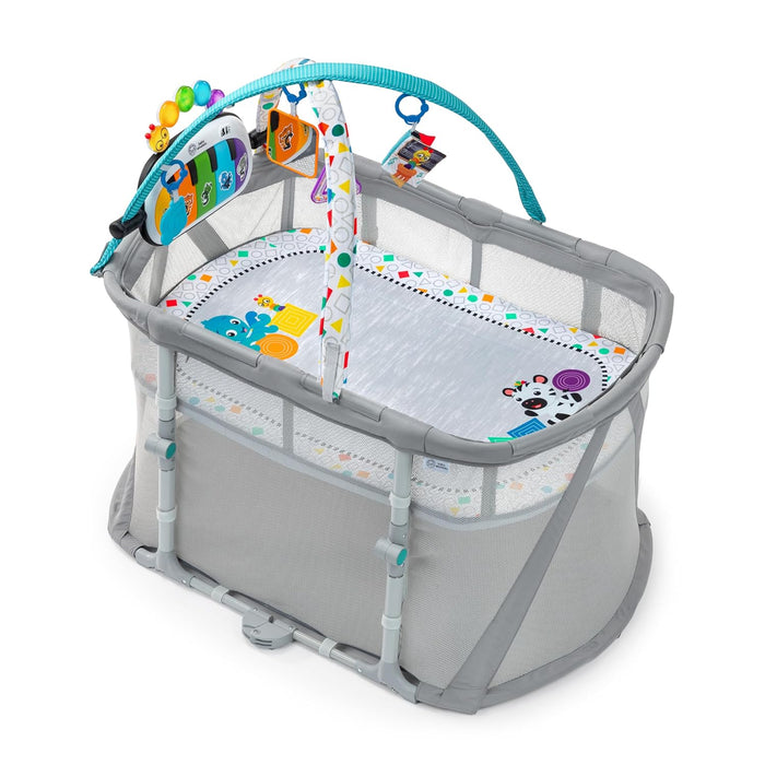 Baby Einstein Kick & Snooze 3-in-1 Foldable Playard, Grey