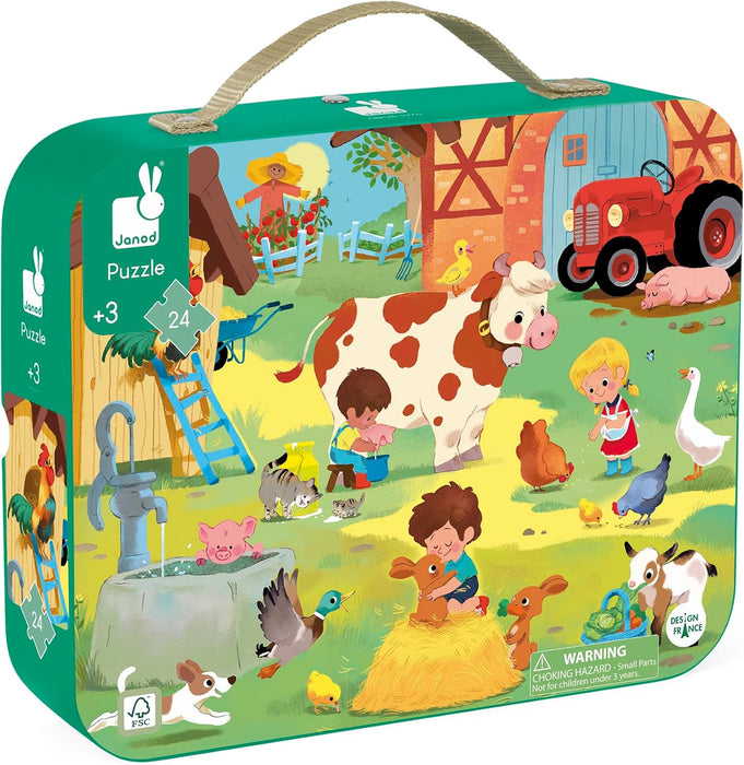 Janod A Day at The Farm 24 Piece Puzzle