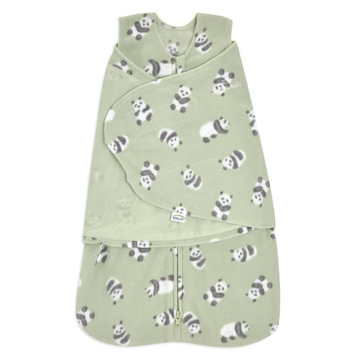 Shop Halo Micro-Fleece Swaddle, Cozy Pandas, Small at GoodBuy Gear