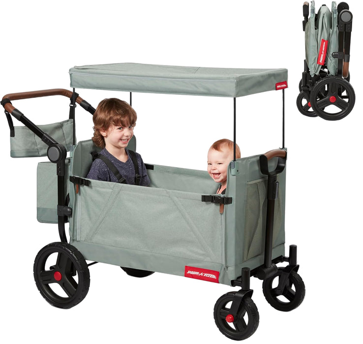 Radio Flyer Atlas Stroll 'N Wagon, Sage Green