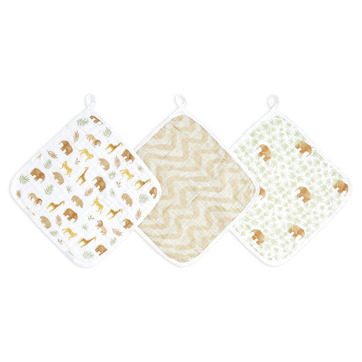 Shop Aden + Anais Cotton Muslin Wash Cloths, Set Of 3, Tanzania at GoodBuy Gear