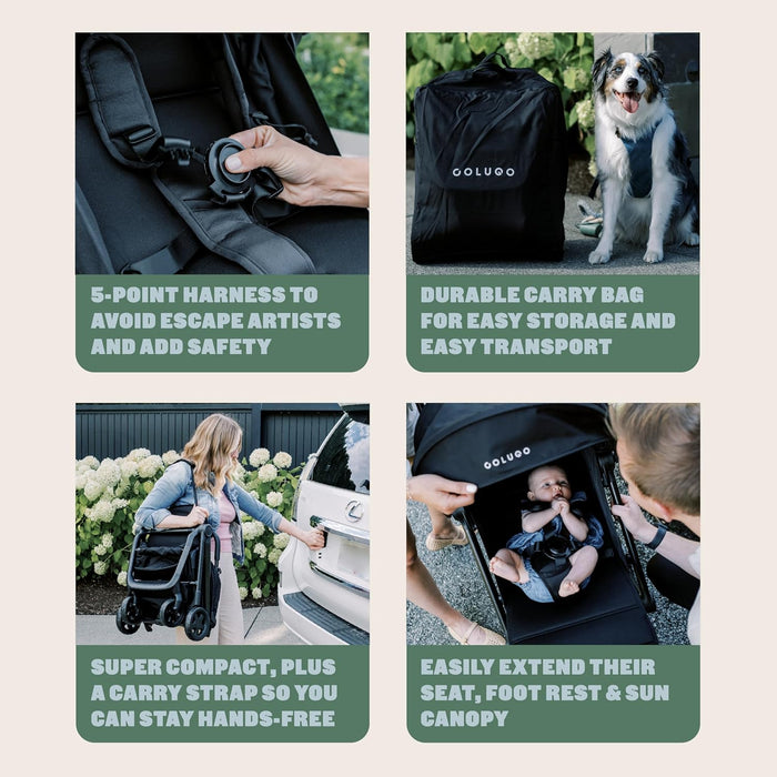 Colugo Compact Stroller+, 2025, Black/Black