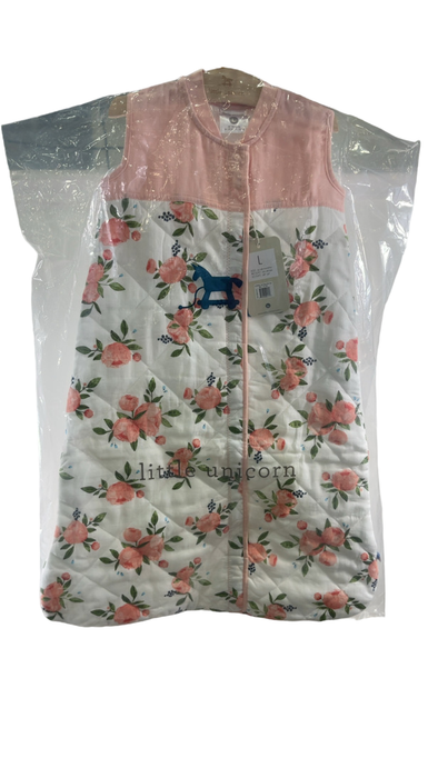 Shop Little Unicorn Cotton Muslin Sleep Bag, Large, Quilted, Watercolor Roses at GoodBuy Gear