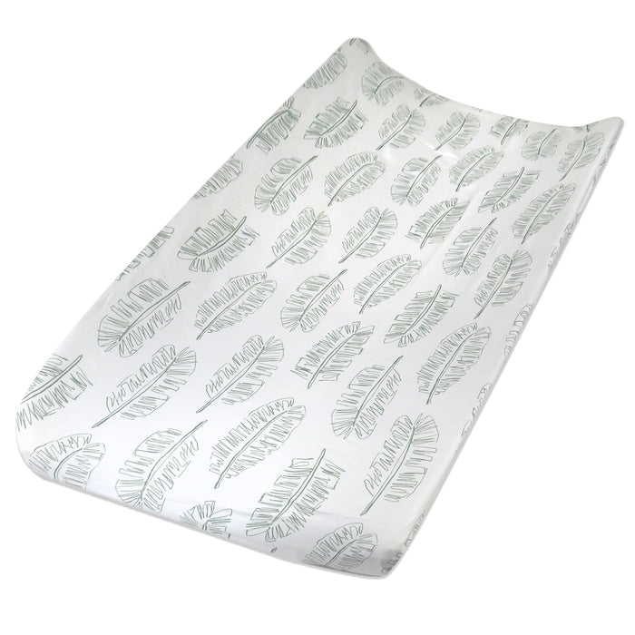 Honest Baby Organic Cotton Changing Pad Cover, Jumbo Leaf Sage