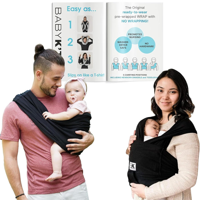 Baby K'tan Baby Carrier, Black, Original, X-Large