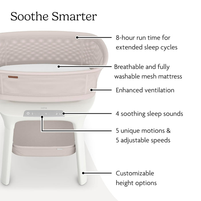 UPPAbaby Soma Smart Bassinet, Charlie (Sand Melange)