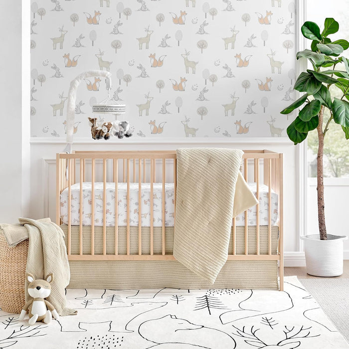 Levtex Baby Mills Waffle 4 Piece Crib Set, Taupe