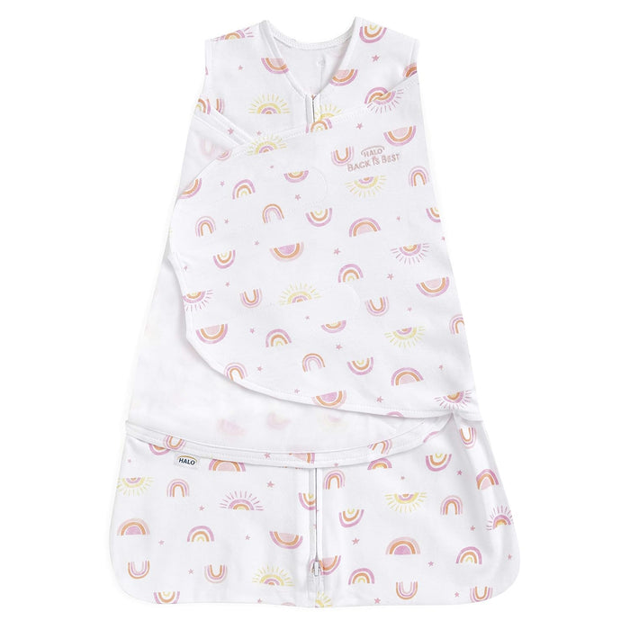 Shop Halo SleepSack Swaddle, Newborn, Sunshine Rainbows at GoodBuy Gear