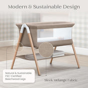 Shop Delta Children Bondi Beechwood by The Bed Bassinet, Tan at GoodBuy Gear