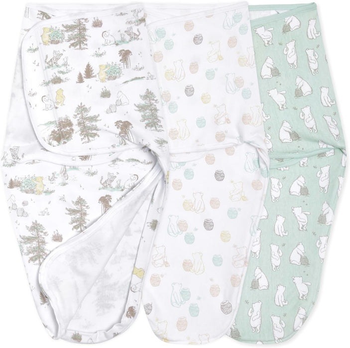 Aden + Anais Essentials Velboa Wrap Swaddles Quick Change 3 Pack, Winnie the Pooh