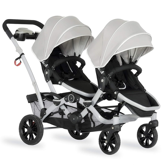 Dream On Me Track Tandem Stroller Face to Face Edition, 2025, Light Grey