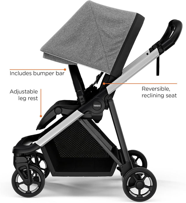 Thule Shine Stroller, Aluminum, 2023, Grey Melange