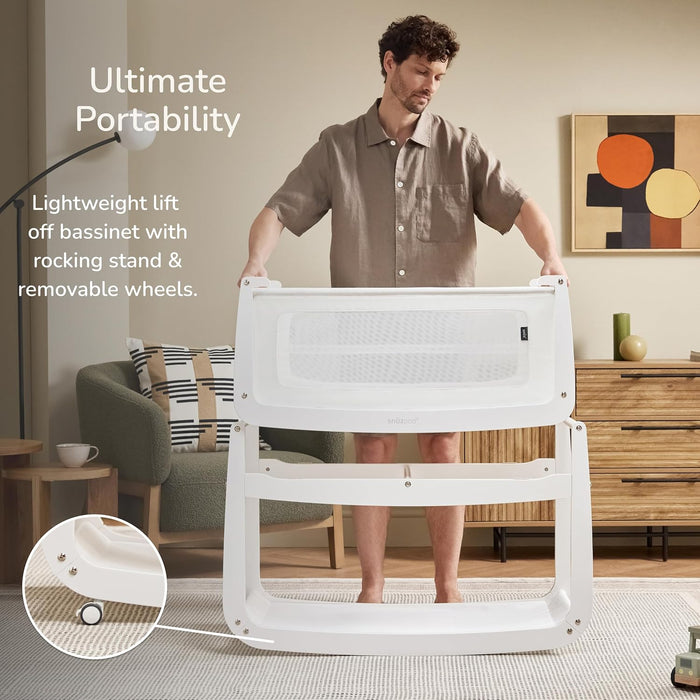 Snuz SnuzPod5 Bedside Bassinet, White