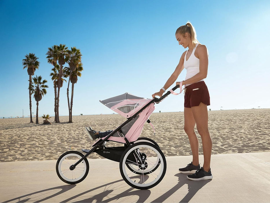Cybex AVI Jogging Stroller, 2021, Silver Pink