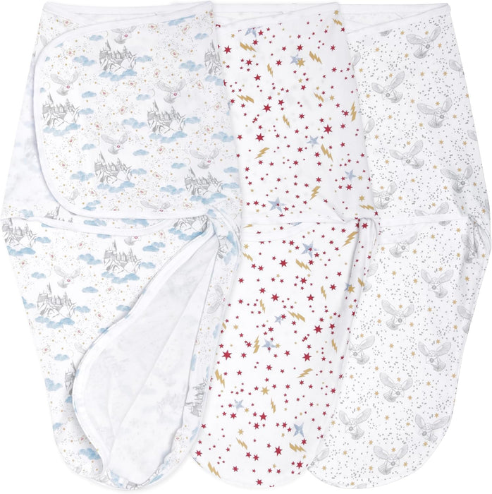 Aden + Anais Essentials Easy Wrap Swaddle (3 Pack), Harry Potter, Small (0-3 Months)