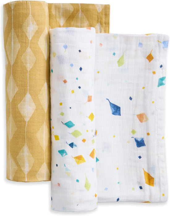 Aden + Anais Essentials Cotton Muslin Swaddle (2 Pack), Kite Parade
