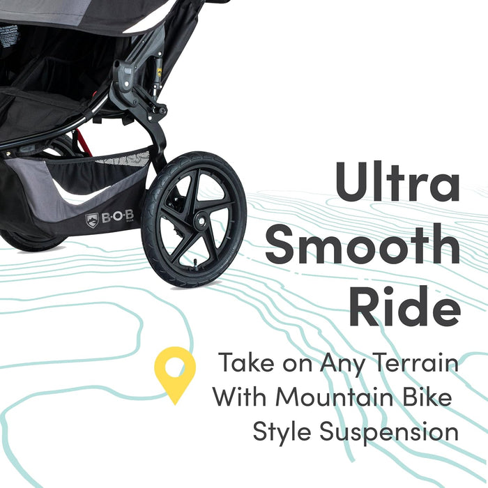 BOB Revolution Flex 3.0 Duallie Stroller, Graphite Black, 2025