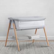 Shop Delta Children Haven Beechwood by the Bed Bassinet, Grey Stripes at GoodBuy Gear