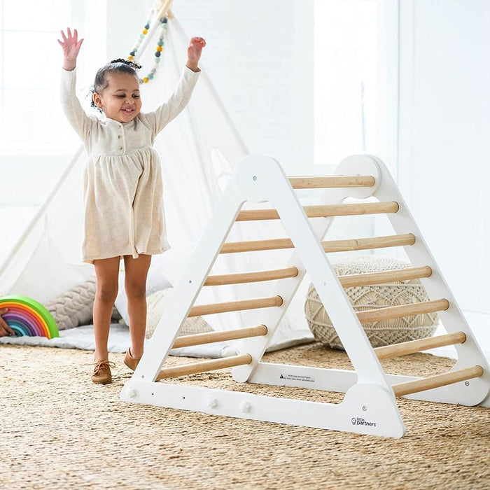 Little Partners Learn 'N Climb Triangle, Soft White with Natural
