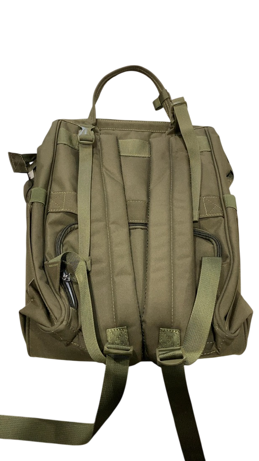 Shop BabbleRoo Diaper Bag Backpack, Army Green, Wide Top at GoodBuy Gear
