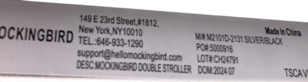 Shop Mockingbird Single to Double 2.0 Stroller, 2024, Black, Silver With Black Leather, Windowpane at GoodBuy Gear