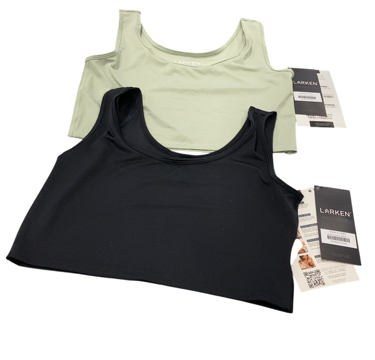 Shop Larken The Larken X Nursing Bra, Large, 2 pack, Sage/Black at GoodBuy Gear