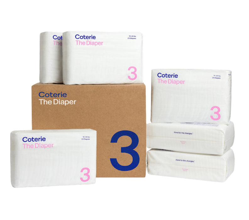 Coterie Size 3 Diapers, 168ct