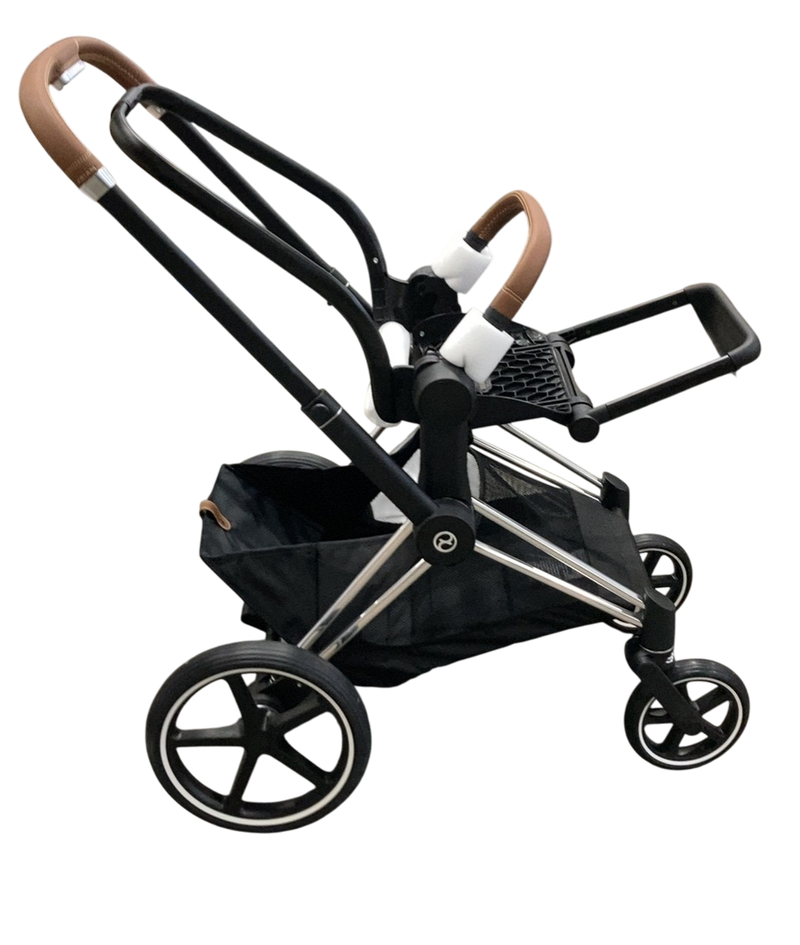 cybex priam chrome brown Cybex PRIAM Stroller Frame And Seat, 2021, Chrome/Brown