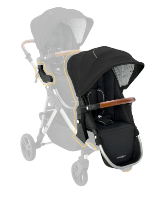 Shop Mockingbird 2nd Seat Kit 2.0, Black, Silver With Penny Leather, Watercolor Drops at GoodBuy Gear