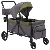 Shop Delta Children Jeep Sport All-Terrain Stroller Wagon, Grey with Olive Green at GoodBuy Gear
