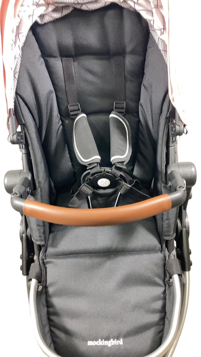 Shop Mockingbird Single 2.0 Stroller, 2024, Bloom, Silver With Penny Leather, Windowpane at GoodBuy Gear