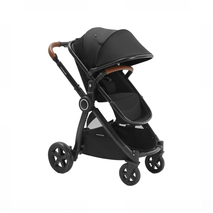 Shop Mompush Ultimate 2 Baby Stroller with Bassinet, 2025, Black with Black Frame at GoodBuy Gear