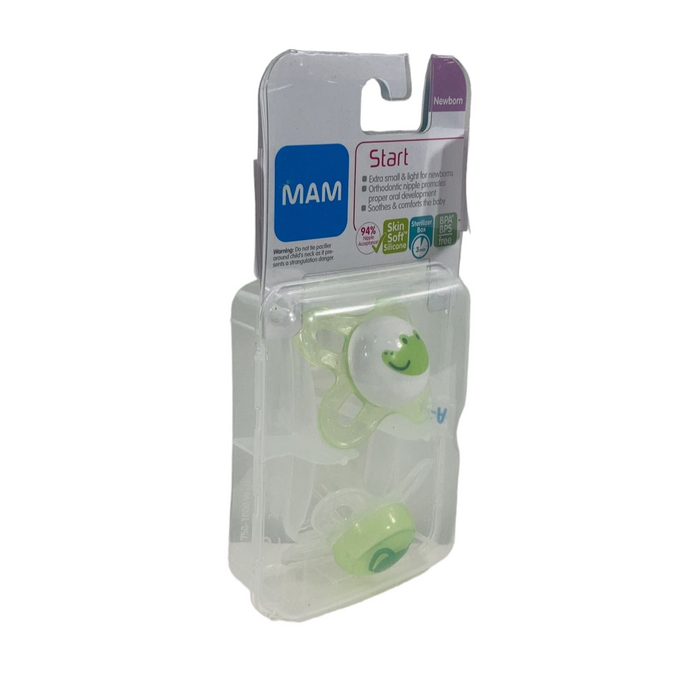 MAM Original Newborn Pacifier 2 Pack, Clear