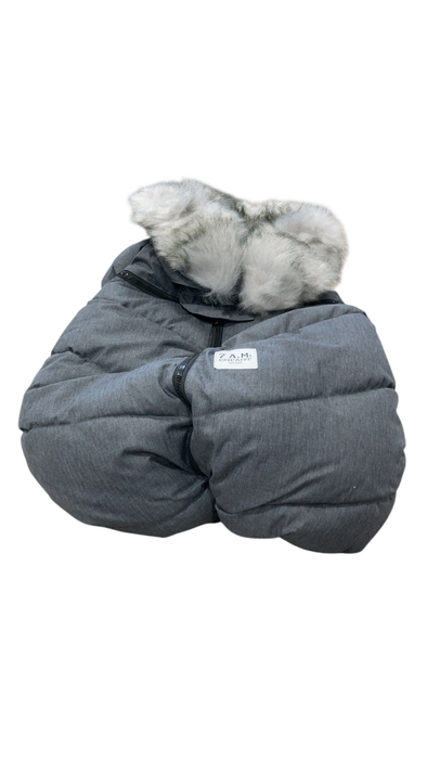 Shop 7 A.M. Enfant Tundra Car Seat Cocoon, Heather Grey Dark/Arctic Faux Fur at GoodBuy Gear