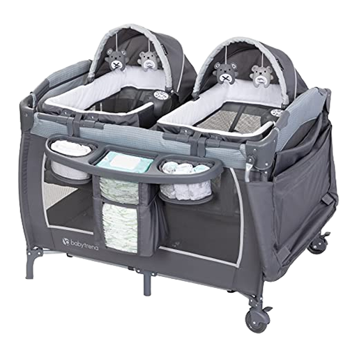 Shop Baby Trend Lil' Snooze Deluxe III for Twins, Cozy Grey at GoodBuy Gear