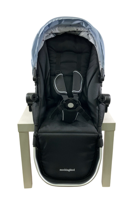 Shop Mockingbird 2nd Seat Kit 2.0, Silver With Black Leather, Sky, Watercolor Drops at GoodBuy Gear