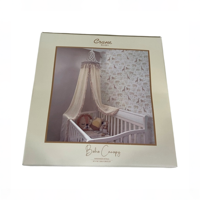 Shop Crane Baby Boho Crib Canopy, Beige Macrame at GoodBuy Gear