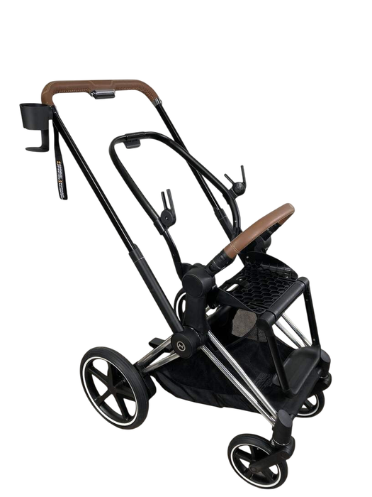 Shop Cybex PRIAM Stroller Frame And Seat, 2021, Chrome/Brown at GoodBuy Gear