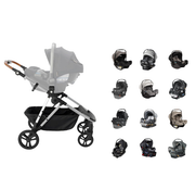 Shop Mockingbird Single to Double 3.0 Stroller, 2025, Black Windowpane, Charcoal with Penny Leather at GoodBuy Gear