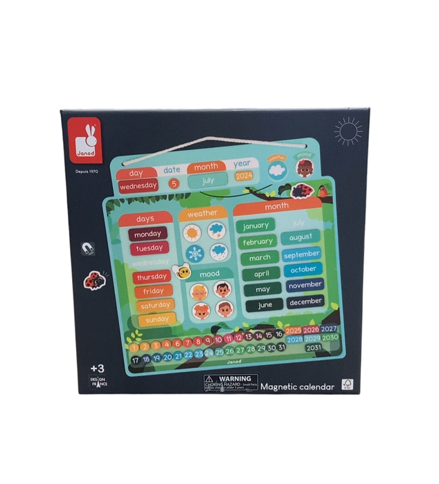 Shop Janod Magnetic Calendar, English at GoodBuy Gear