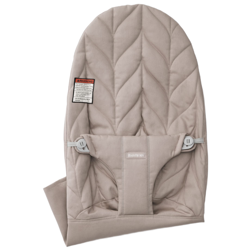 Shop BabyBjorn Bouncer Bliss, Black Frame, Sand Grey Cotton Petal Quilt at GoodBuy Gear