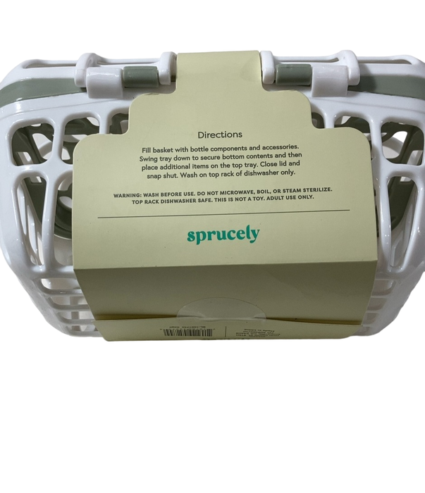 Shop Sprucely Dishwasher Basket, White/Sage at GoodBuy Gear