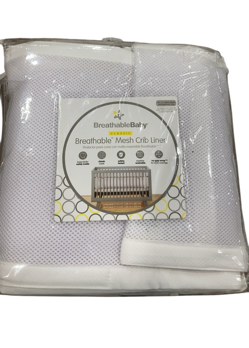 Shop Breathable Baby Mesh Crib Liner, Full Size/4 Sides, White at GoodBuy Gear