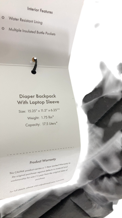 Shop Calpak Diaper Backpack with Laptop Sleeve, Black at GoodBuy Gear