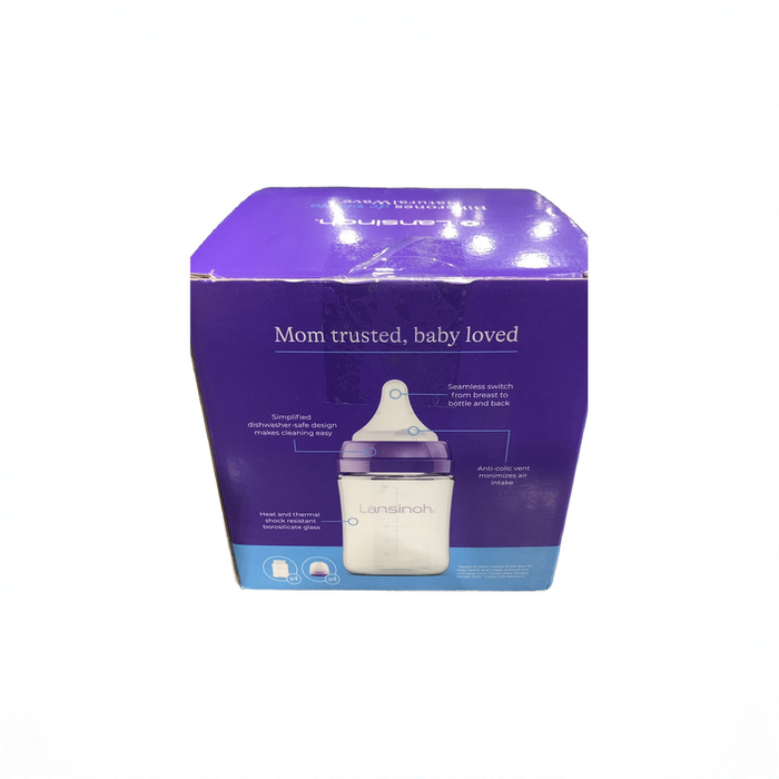 Shop Lansinoh Natural Wave Glass Baby Bottles 4 pack, 5 oz at GoodBuy Gear