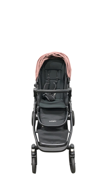Shop Mockingbird Single to Double 3.0 Stroller, 2025, Charcoal with Black Leather, Rose at GoodBuy Gear