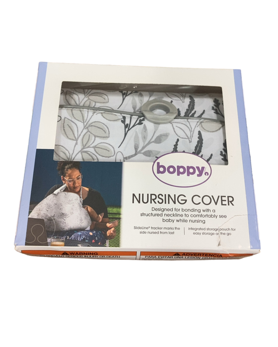 Shop Boppy Nursing Cover, Grey Ferns at GoodBuy Gear